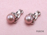 8mm Lavender Flat Cultured Freshwater Pearl Clip-on Earrings
