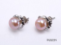 9mm Lavender Flat Freshwater Pearl Earrings