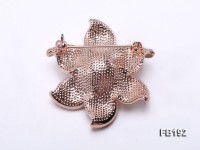 Flower-style 12mm White Round Edison Pearl Brooch