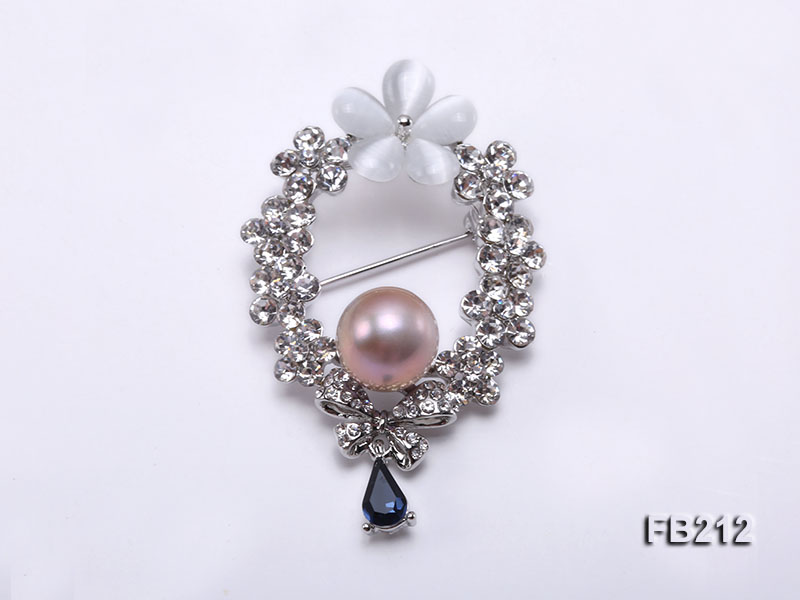 11mm Lavender Round Freshwater Pearl Brooch