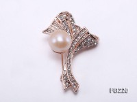 13mm Pink Near Round Freshwater Pearl Brooch