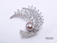12mm Lavender Near Round Freshwater Pearl Brooch