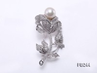 11.5mm White Freshwater Pearl Brooch