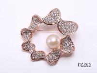 12mm White Freshwater Pearl Brooch