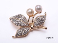Cherry-style 9.5mm Pink Freshwater Pearl Brooch