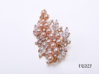 6x8mm Pink Freshwater Pearl Brooch