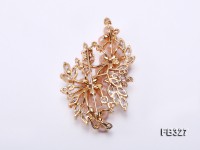 6x8mm Pink Freshwater Pearl Brooch