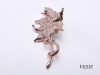 Flower-style 12mm White Freshwater Pearl Brooch