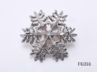 Snow-style 6.5-9.5mm White Freshwater Pearl Brooch