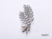 10x12mm White Freshwater Pearl Brooch