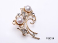 11mm White Freshwater Pearl Brooch