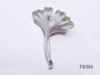 Gingko-style 10x13mm Lavender Freshwater Pearl Brooch