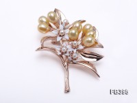6.5x8mm Yellow Freshwater Pearl Brooch
