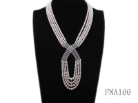 Four-strand 4-5mm White Freshwater Pearl Necklace