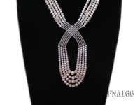 Four-strand 4-5mm White Freshwater Pearl Necklace