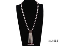 10mm White Round Cultured Freshwater Pearl Necklace