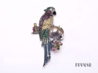 Fine Parrot-style Lavender Baroque Pearl Pendant/Brooch