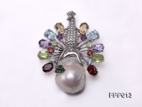 Fine Peacock-style White Baroque Pearl Pendant
