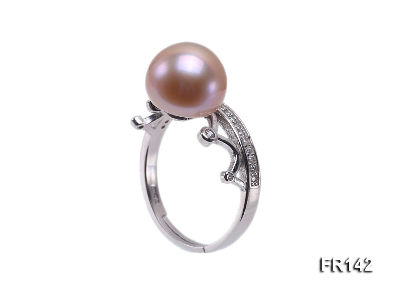 Crown-style 9.5mm Lavender Freshwater Pearl Ring