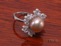 11.5mm Pink Freshwater Pearl Ring in Sterling Silver