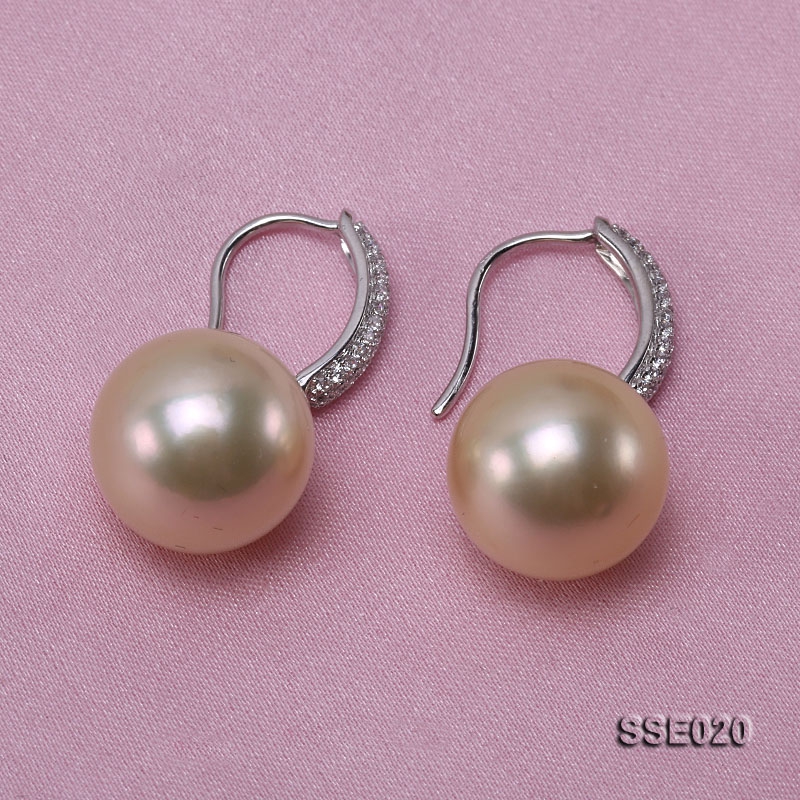 12.2mm Golden South Sea Pearl Earrings with 14k Gold Hooks