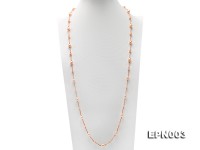 Elegant8.5×10-9.5×10.5mm Oval PInk Freshwater Pearl Necklace in Sterling Silver