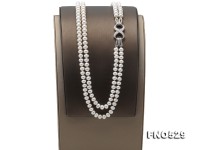 High Grade7.5-8mm Two-Strand Freshwater Pearl Opera Necklace