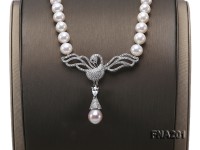 Quality 9-10mm Whiter Round Freshwater Pearl Necklace