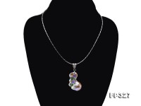 22x38mm Baroque Freshwater Pearl Pendant in 925 Sterling Silver