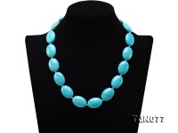 18x25mm Oval Blue Turquoise Necklace
