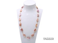 16.5×23-17×26mm Natural Lavender Baroque Pearl Necklace