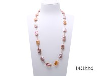16.5×21-18×28mm Natural Lavender Baroque Pearl Necklace