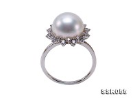 11mm White South Sea Pearl Ring in 14k Gold