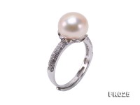 10.5mm White Freshwater Cultured Pearl Ring in Silver