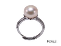 10.5mm White Freshwater Cultured Pearl Ring in Silver