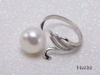 11.8mm White Freshwater Pearl Ring in Silver