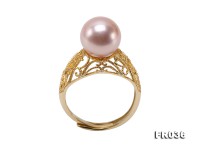 11mm Lavender Round Edison Pearl Ring in Silver