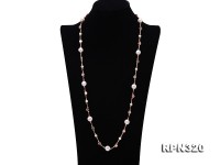 Natural 10.5-11mm White Edison Pearl Opera Chain Necklace