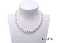 Natural 9-9.5mm White Akoya Seawater Pearl Necklace