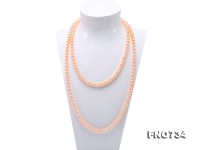 Classical 8-9mm Pink Pearl Long Necklace