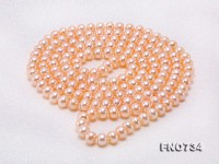 Classical 8-9mm Pink Pearl Long Necklace
