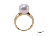 Top Grade 10mm White Edison Pearl Ring in 18k Gold