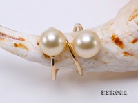 Charming 9-9.5mm Golden Round South Sea Pearl Ring in 14k Gold