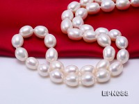 10-11mm White Oval Pearl Long Necklace