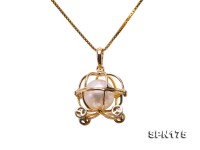 Exquisite 8mm Akoya Pearl Pendant in 14k Gold