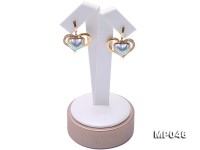 Luxurious 11.5x12mm Heart-shape Mabe Pearl Earrings in 18k Gold