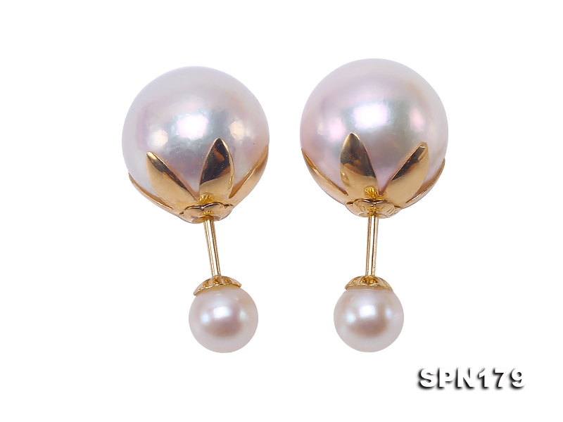 Luxurious Pearl Earrings Series—Gorgeous 4-9mm White Akoya Pearl Earrings in 18k Gold