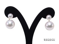 Luxurious Pearl Earrings Series—Gorgeous 8-13.5mm White South Sea Pearl Earrings in 18k Gold
