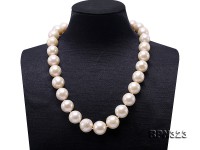 Eye-dazzling Huge 13.5-16.5mm White Edison Pearl Necklace