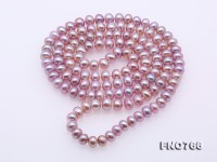 Classical 7-8mm Lavender Pearl Long Necklace